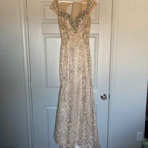 Tan/ Offwhite Dress